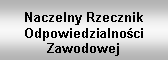 Pole tekstowe: Naczelny Rzecznik Odpowiedzialnoci Zawodowej